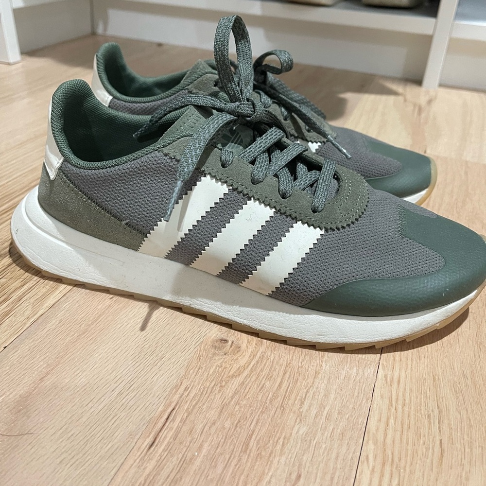 Adidas Sneakers - Size 6.5 - Olive Green color - Like New